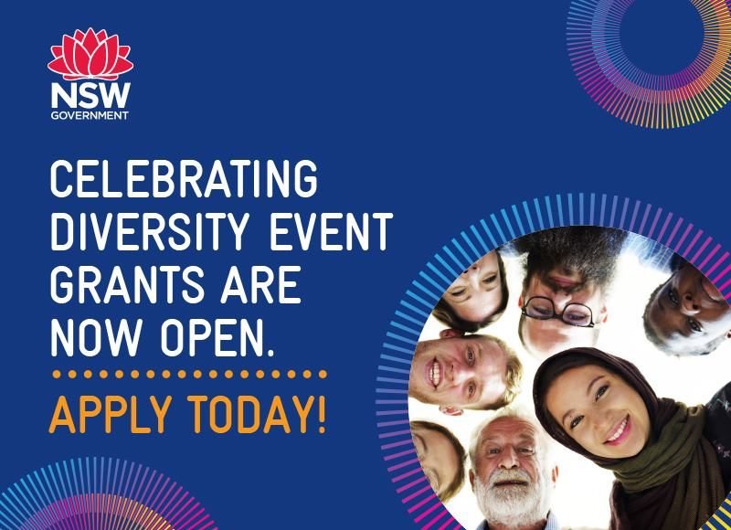 Apply today for funding for multicultural festivals and events:https://multiculturalnsw.smartygrants.com.au/1920round1events