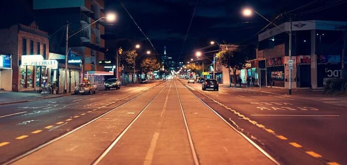 Melbourne at night
