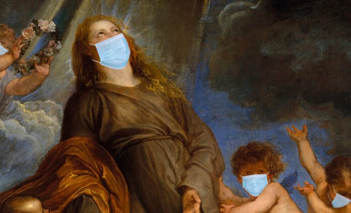 Anthony Van Dyck's Saint Rosalie Interceding for the Plague-stricken of Palermo/The Conversation (with apologies)