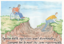 Australia once rejected ‘feeble-minded’ immigrants. While the language has changed, discrimination remains Artist: Marcus Fernihough, Author provided