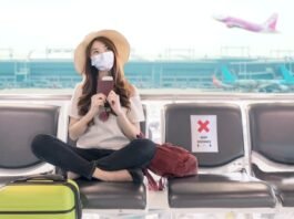 traveller at the airport