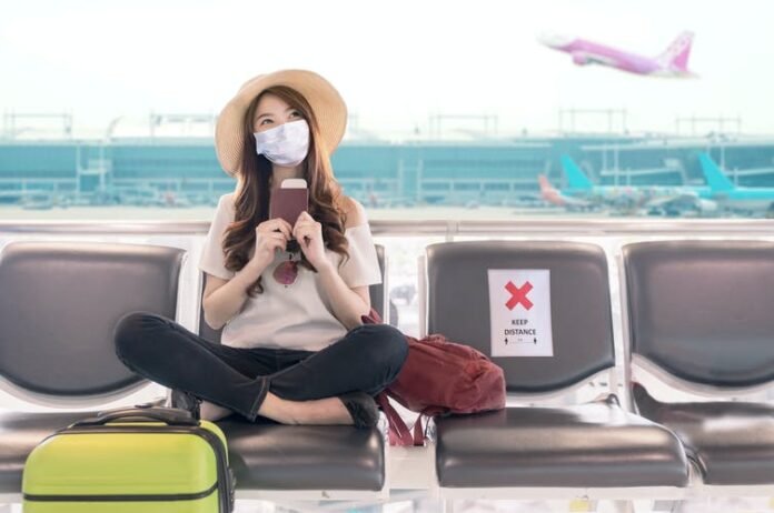 traveller at the airport