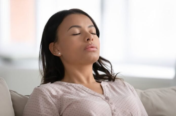 woman meditating resting woman meditating resting